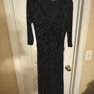 Elegant Black Patterned Dress